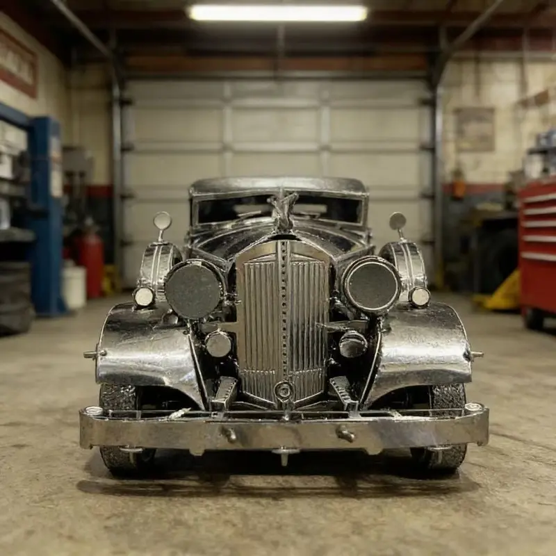 Challenge your dexterity! Assemble this vintage car 3D metal DIY Puzzle with full metallic texture, and create your own legend.
