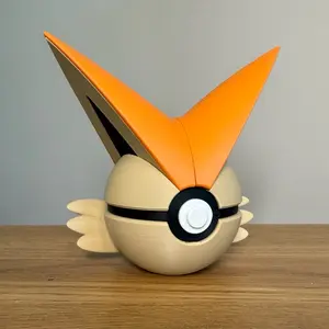 Victini Ball - Made to Order, High-Quality PLA, 3D Printed Pokeball Figure
