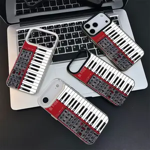 Creative piano keys Shockproof phone case, suitable for iPhone 17 Pro Max 17Air 11 12 13 14 15 16 Pro Max Plus protective case, affordable price, anti drop retro high-end Sitka