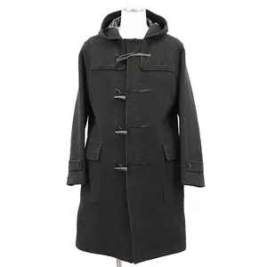 Pre-owned BURBERRY Wool Small Leather Goods Black Label Blend Coat