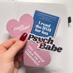 psych major sticker pack by THE PSYCH GUIDE - waterproof vinyl stickers for psychology majors, college students, laptop stickers, notebook stickers, Decorative Vinyl Stickers aesthetic journal