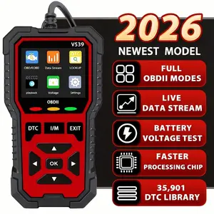 OBD2 Scanner V539 Car Code Reader Diagnose Check Engine Light Smog Check DTCs Scan Tool Live Data Stream Voltage Test for Vehicles Since 1996 escaner automotriz