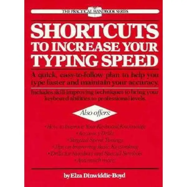 USED Book - Shortcuts to increase your typing speed by Elizabeth Dinwiddie-Boyd (Paperback) - english