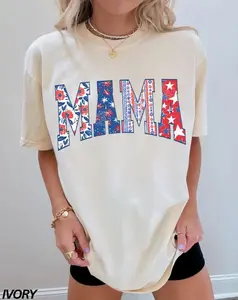 Mama 4th of July Shirt, Patriotic Mama Shirt, American Mama T-Shirt, Retro 4th of July Tee, Womens Fourth of July Shirt, Summer Graphic Tee
