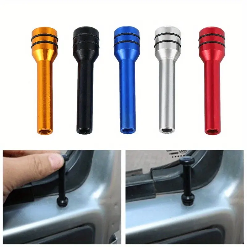 8pcs，Car modification personalized universal aluminum alloy door handle, door bolt, safety lock latch, door lock status button Automotive Accessories Car Accessory