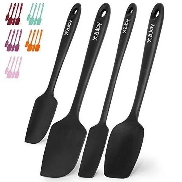 Zulay Kitchen 4-Piece Silicone Spatula Set - Heat-Resistant, Sturdy, Ergonomic Handle, Ideal for Non-Stick Cookware, Easy to Clean Zulay Kitchen 4-Piece Silicone Spatula Set - Heat-Resistant, Sturdy, Ergonomic Handle, Ideal for Non-Stick Cookware, Easy to Clean
