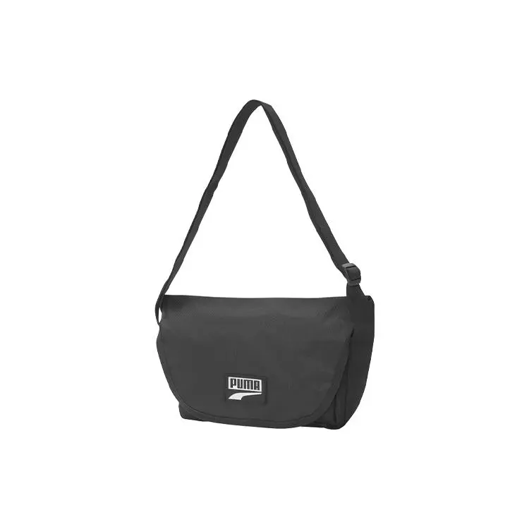 Puma Letter Logo Fabric Crossbody Bag for Men and Women, Mini Style, Black