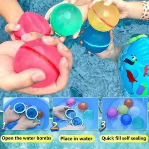 Reusable Water Balls Set, Pool Beach Water Toys for Kids 3-12 Years, Summer Outdoor Toy, Magnetic Water Balls, Soft Silicone