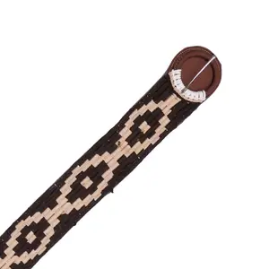36.5" Brown Braided Horse Cinch Cincho Cafe
