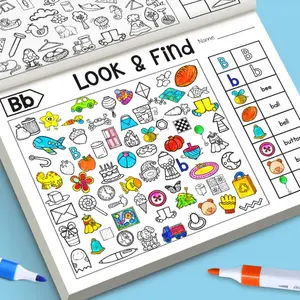 Look and find fun, find games, children's observation, concentration, enlightenment, coloring, Classroom Supplies, Tracing Preschool Books