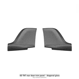 Suitable for the 2024 and newer Porsche Cayenne 9Y0.2 SD TKT rear door trim panels-dry carbon, adhesive-backed