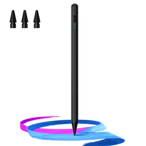 ZtotopCases Wireless Charging Stylus Pen for iPad Pencil 2nd Gen with 4 Tips Palm Rejection Tilt Function Black