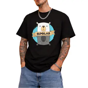 "Bipolar Bear" Mental Health Awareness Tee – Classic Cotton, Breathable & Comfortable