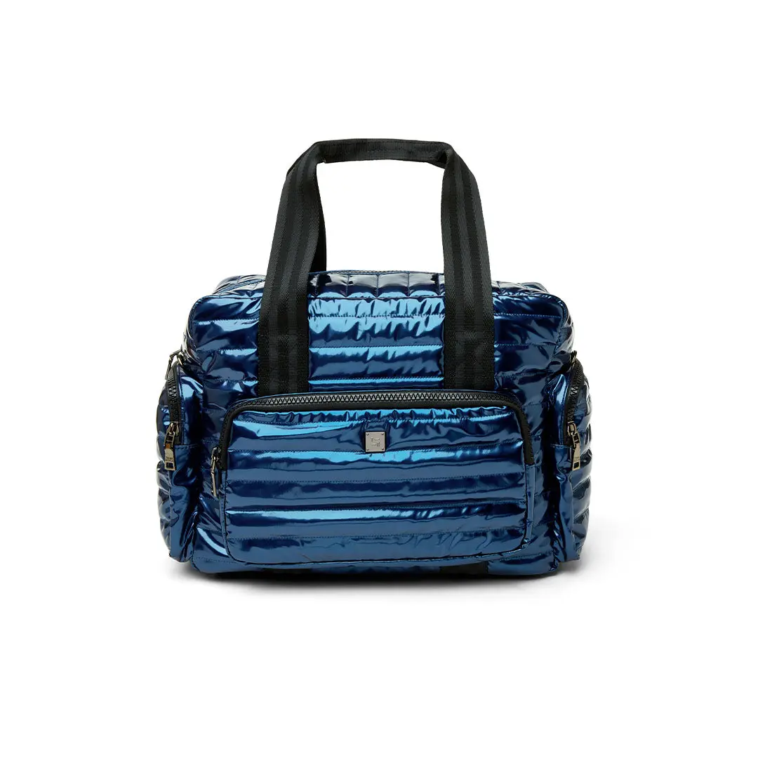 Voyager Travel Bag Glossy Navy Patent