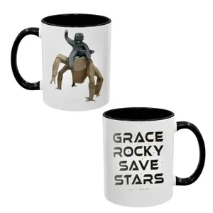 Grace Rocky Save Stars Mug, Book Lover Pottery Mug, Project Hail Mary Merch, Rocky Amaze Space Mug, Sci-Fi Book Lover Gift
