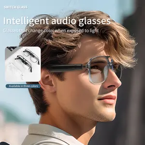 Smart Audio Glasses, Multifunctional Smart Glasses, Wireless Connectivity, Crystal-Clear HD Microphone, Remote Shutter Control, Intuitive Touch Panel, Long-Lasting Rechargeable Battery, Voice Assistant Support, Hands-Free, Wearable Tech Glasses