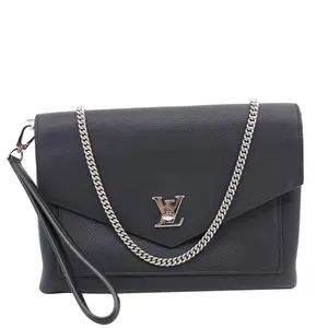 Pre-owned Louis Vuitton Leather Crossbody Bags Mylockme Chain Crossbody Bag Black