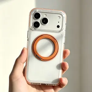 Luxury Liquid Silicone Crystal Ice Shockproof Magnetic 360° Rotating Stand Phone Case Crystal-clear like ice, anti-fingerprint finish, ultra-strong magnetic attachment, and buttery-smooth rotating damping. Perfect angles for binge-watching, navigation