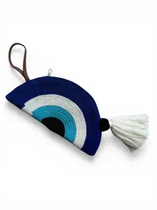 Handmade clutch half moon cosmetic makeup pouch Wayuu crochet Handbag borla Zafira Complements