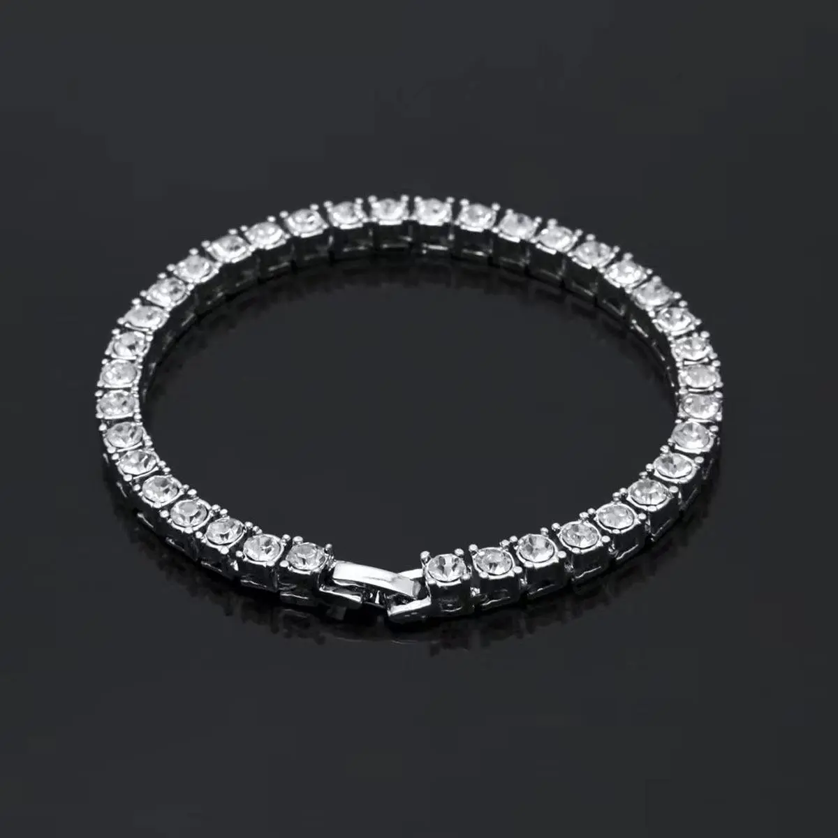 Iced Out Diamond Tennis Chain Jewelry Necklaces for Women & Men, Cubic Zirconia Design, Gold/Silver Plating, 3/5mm Widths, 7-24" Lengths