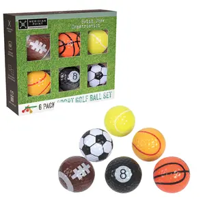 6-Pack Funny Novelty Assorted Sports Themed Golf Balls for Men, Women– Great Golf-Themed Gag Gifts for Dads, Husbands, Boyfriends – Perfect for Father’s Day, Birthdays, Retirement, or White Elephant