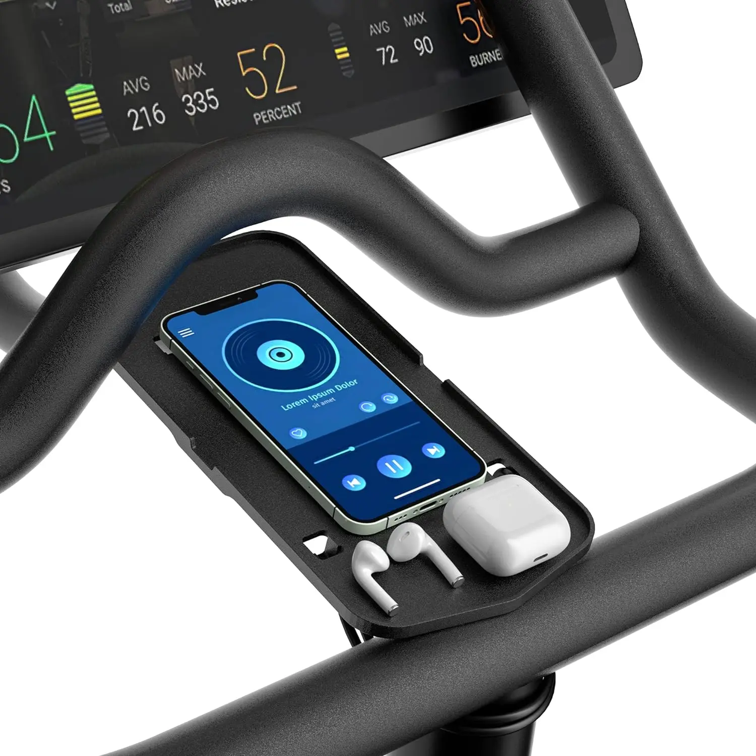 Phone Holder for Peloton Bike & Bike+ Accessories, Handlebar Stable Anti-Slippery Phone Mount, Fit for Most Phones