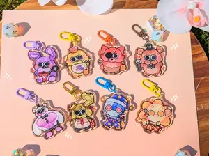 FNAF InspiredAcrylic Keychain | 2.5" ft. Freddy Fazbear, Chica, Bonnie, Foxy, Sun, Moon, Springtrap & Helpy