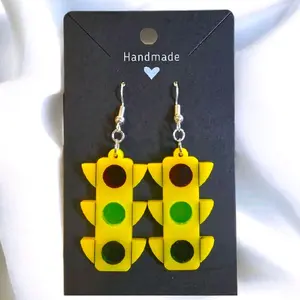 12) Traffic Light Earrings