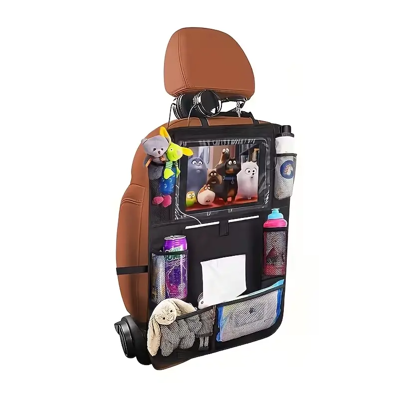 Car seat storage bag, seat back storage bag, multifunctional storage bag, car hanging bag, backseat kick protector, Christmas, Halloween, Thanksgiving gifts