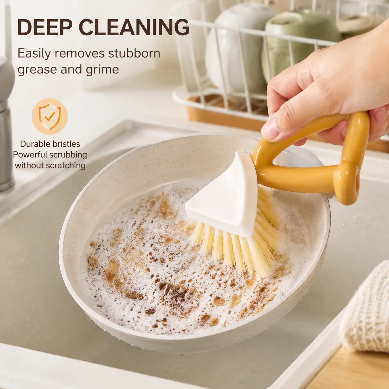 1-Piece Small Durable Foldable Gap Cleaning Brush with Dense Bristles - Household Cleaning Tool, Scrubber for Sink, Housekeeping Cleaning Supplies for Adults’ Narrow Dead Corner Grease Removal
