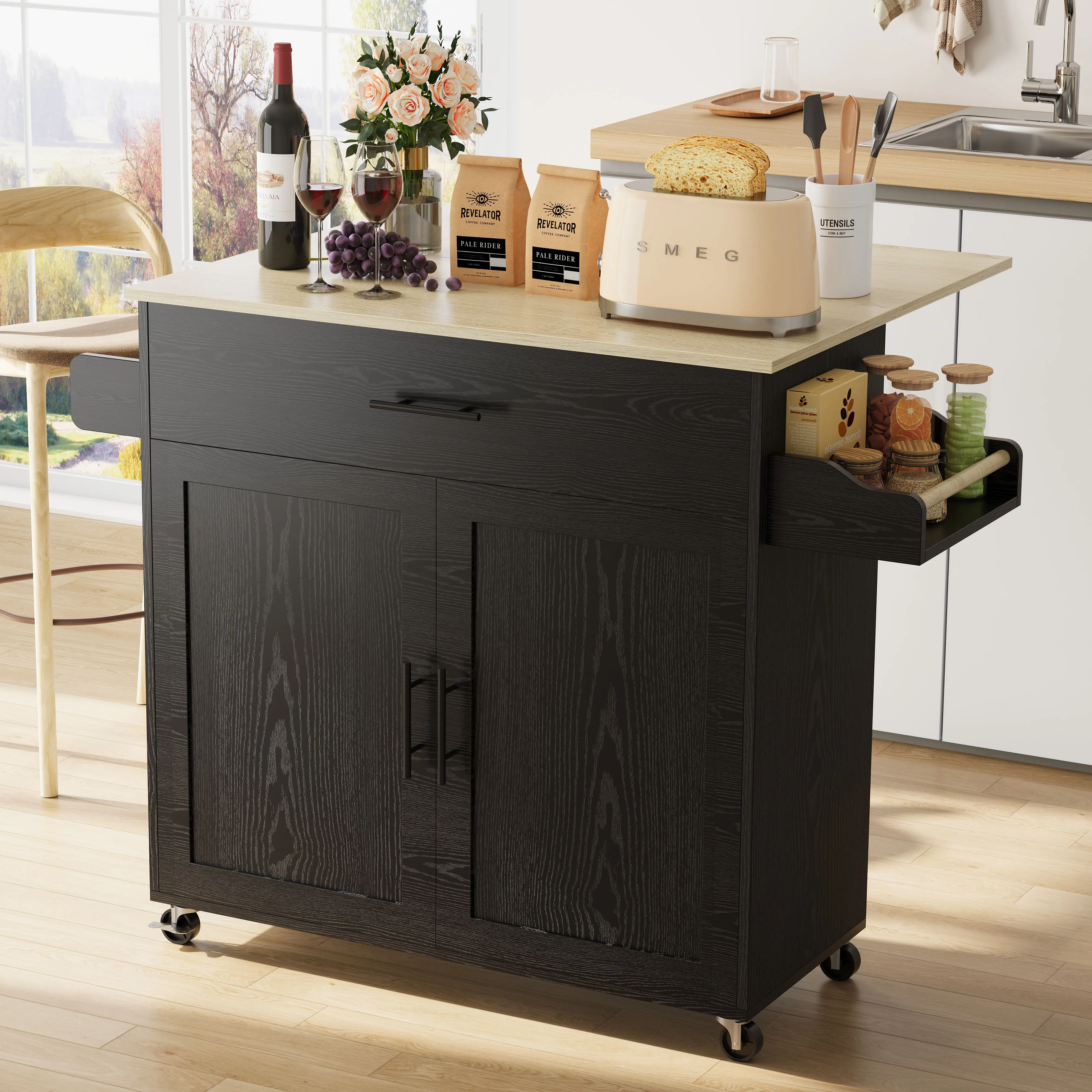 Black - A Tier Spice Rack