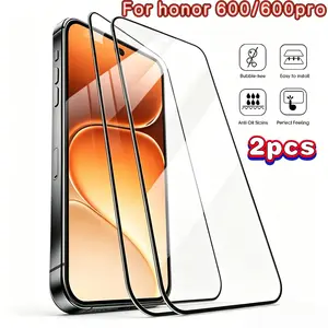 2-Pack Huawei Honor 600 Pro/600/600 Lite Screen Protector, 9h Tempered Glass, Anti-Scratch, Bubble-Free, Edge Protection