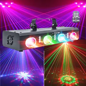 Party Lights DJ Disco Lights, 3D Effect Sound Sensing Laser Flash Stage Projector Home Show Christmas Halloween Party Birthday Decorations Club KTV Bar Karaoke Dance