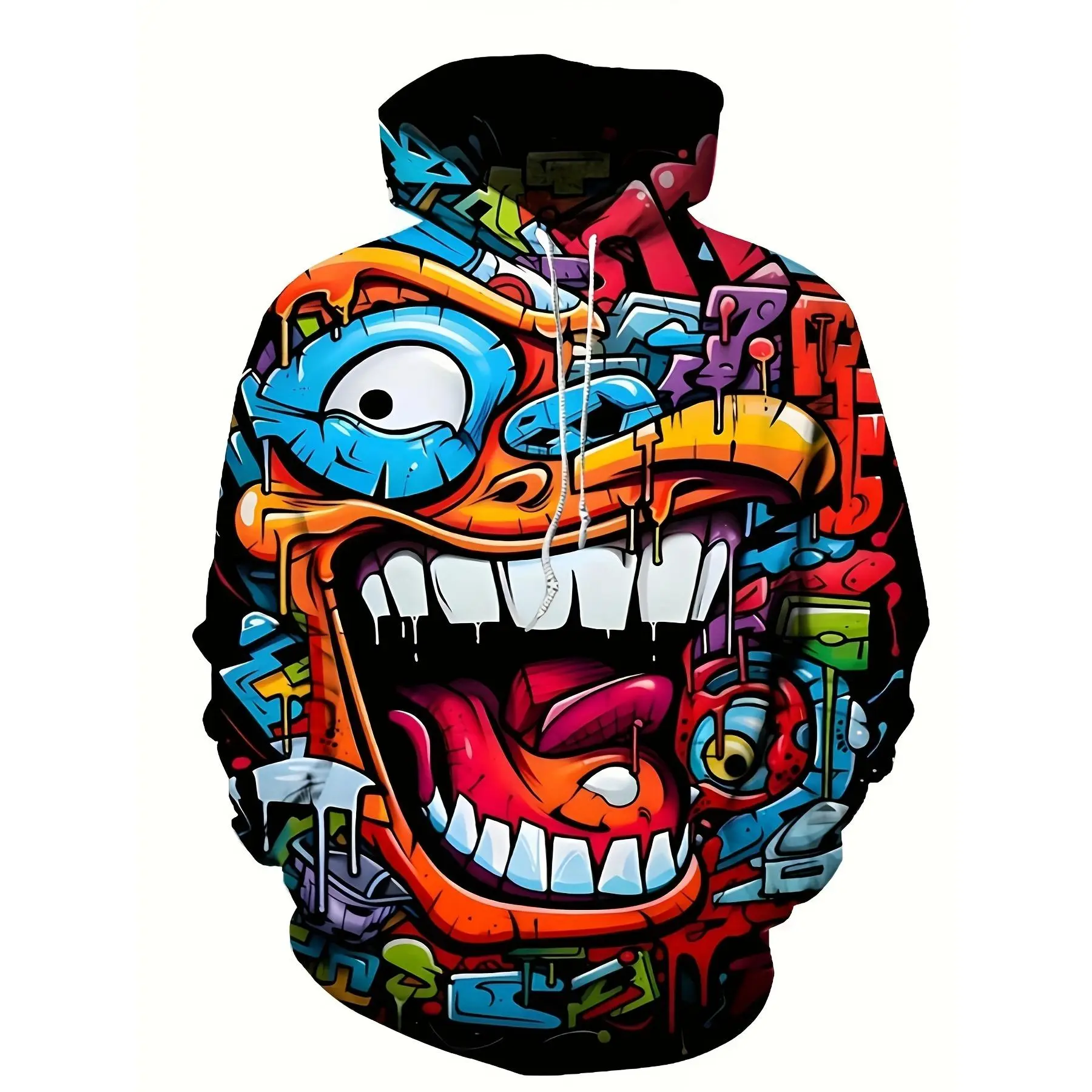 Men'S Casual Graphic Design Pullover Hoodie with Kangaroo Pocket, Perfect for Streetwear in Autumn And Winter, Makes a Great Gift, Plus Size