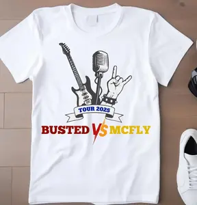 Busted Vs McFly Tour 2025 T-Shirt: Pop-Rock Nostalgia