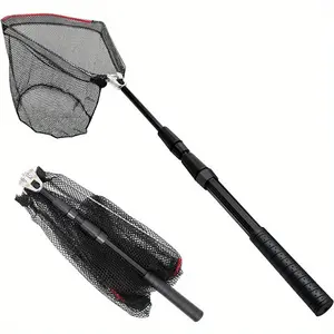 Portable Fishing Net With Telescopic Pole, Flexible Foldable Fishing Net, Fishing Cast Net, Fishing Accessories For Outdoor Fishing