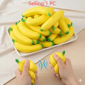 Banana-shaped squeeze toy for stress relief. Slow rebound helps relieve tension and anxiety. A hand-relaxing toy ball suitable for office or home use, promoting relaxation, focus, and a better experience. A stress-relieving squeeze ball.