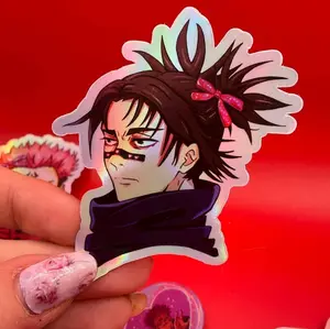 Choso Jujutsu kaisen hair bow sticker holo waterproof