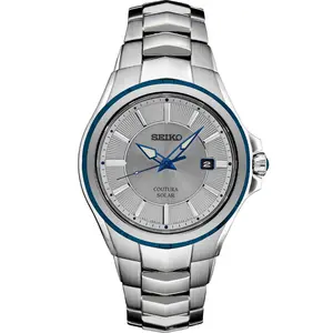 SNE565 Seiko Coutura Solar Gray Dial Silver Tone Men's Watch
