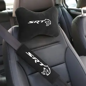 Car Seat Belt Cover Pad Headrest Neck Pillow for Dodge RAM 1500, Journey, Charger, Dart, Challenger, Durango, Srt8, Chrysler Grand Accessory
