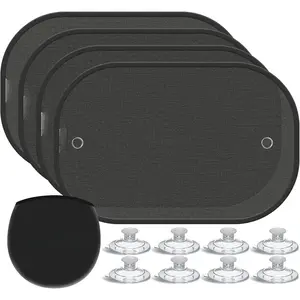 [2026 Upgraded]  Shades for Side Windows 19"x12"(4 Pack),Sun Shade for Window with 8 Suction Cups, Window Shades Can Blocks 99.98% UVR,Window Shade for