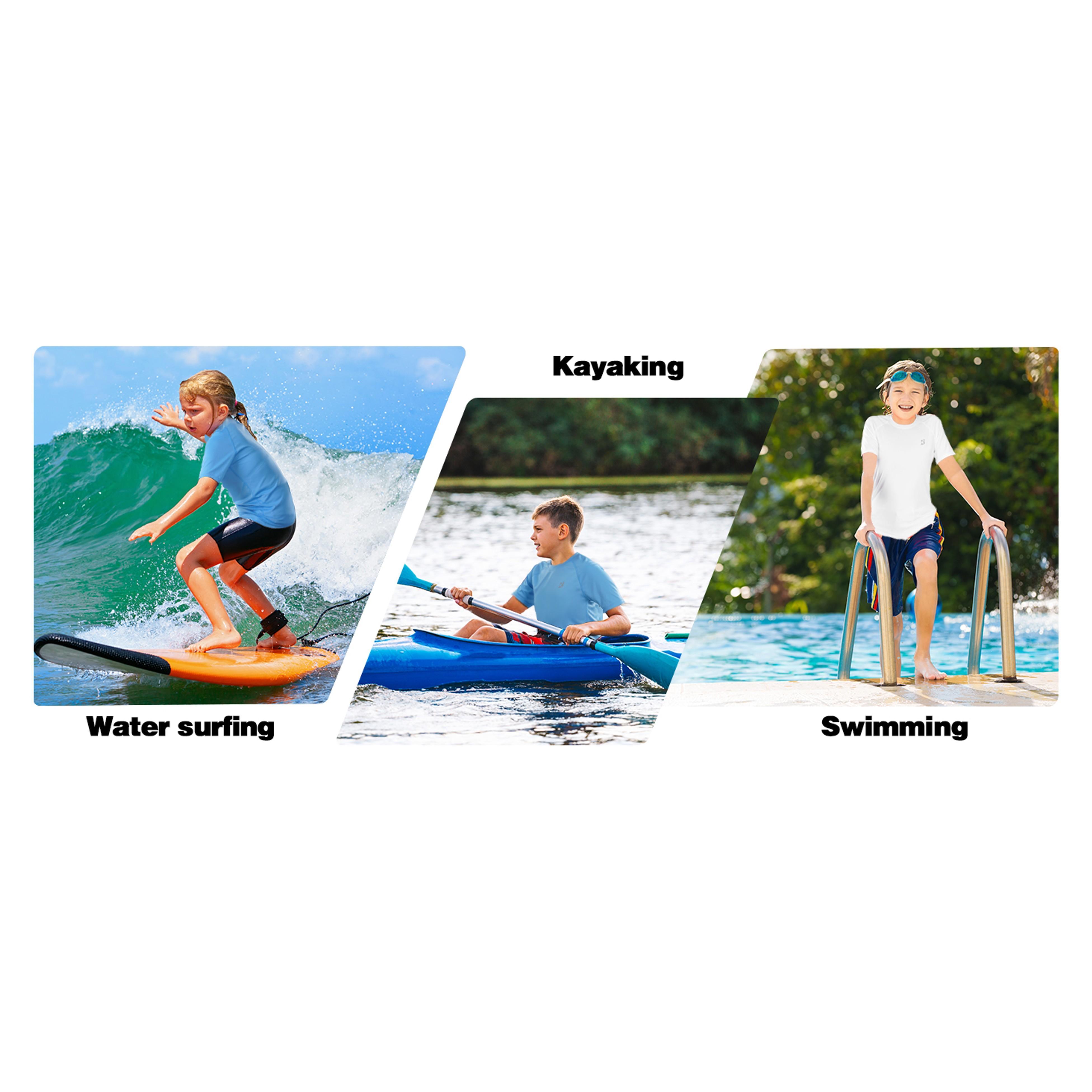 Boys' Rashguard Swim Tee, UPF 50+ Sun Protection Short-Sleeve Quick-Dry Water Shirt for Kids (Great Gift Option)