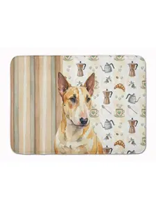 Carolines Treasures WDK7511RUG 19 x 27 in. Miniature Bull Terrier Coffee Bar Memory Foam Kitchen Mat