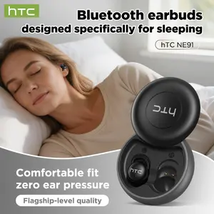 HTC NE91 Invisible Sleep Wireless Earbuds with True Sleep Noise Isolation, Touch Operation for Sleeping Working Travel Ultra Mini Compact Fit ENC Clear Call Game Audio Sync Immersive Live Concert Sound 18H Playtime ,Holiday Present