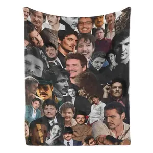 Viral Pedro Pascal Collage Blanket - Ultra-Plush Throw With All Your Favorite Pedro Moments30x40 40x50 50x60 60x80inch