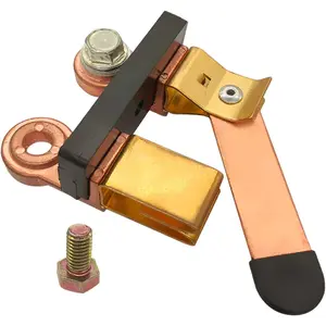 Side Post Battery Disconnect Switch 12V 24V, Knife Blade Battery Power Cut Shut Off Switch for Car Boat RV ATV with Long Bolt