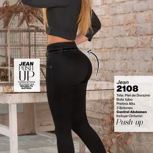 Women's Colombian Bartolomé Push-Up High-Waisted Stretch Lift-Tush Skinny Jeans, Womenswear Bottom