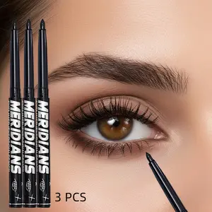 3-pcs dual-use eyebrow and eye makeup pencils with integrated eyeliner and eyebrow design -- long-lasting and sweat-resistant, smudge-proof, providing a clean and neat finish with smooth strokes that are easy to apply. Even beginners can create refined