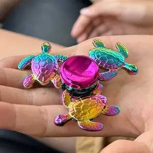 1pc Golden Turtle Fidget Spinner - Smooth Rotation Metal Fidget Toy, Fidget Gadget, Ideal Gift for Stress Relief and Focus Enhancement