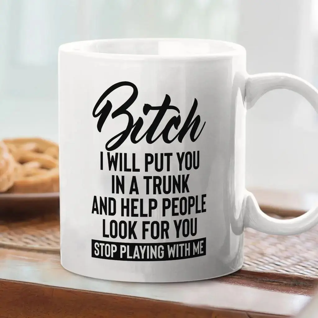 Funny Ceramic Coffee Mug Funny Quote Coffee Cup Office Humor Mug Gift for Friends Coworkers Birthday Gift Daily Coffee Mug Home Office Desk Decor